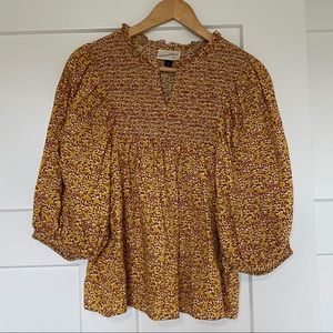 Universal Thread | orange and yellow floral blouse | size small | worn once